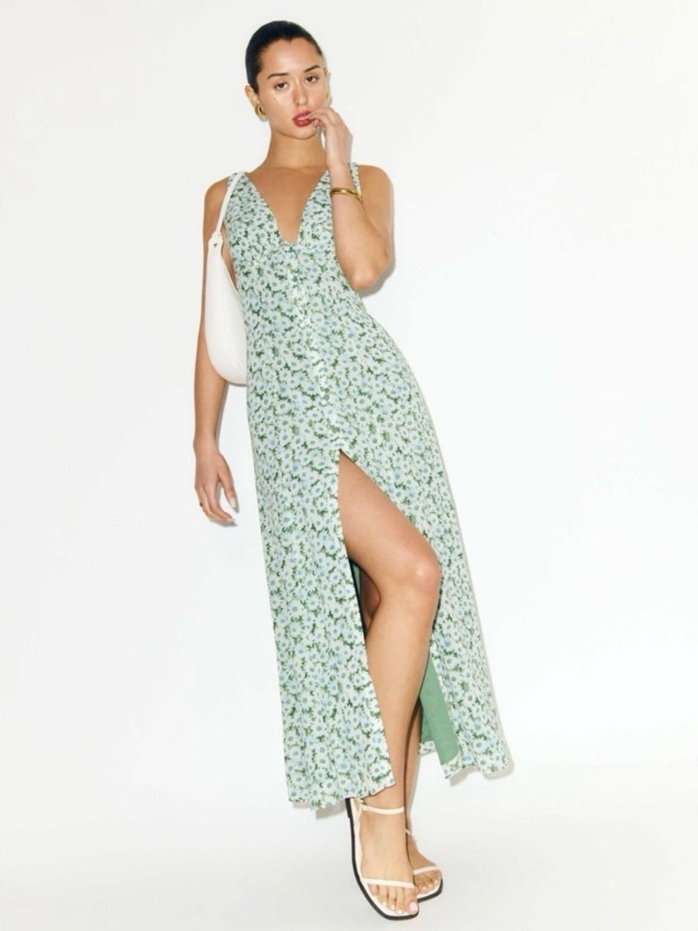 Reformation Ceara Midi Dress Daisy Meadow size 12 Worn Once